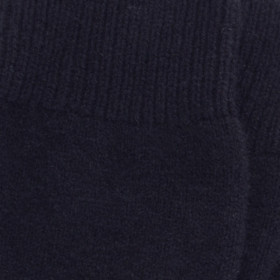 Lange Socken aus Wolle und Kaschmir für Damen einfarbig - Navy Blau | Doré Doré