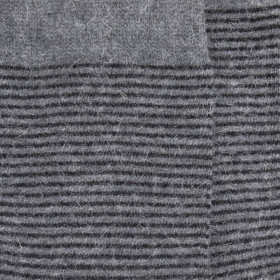 Socken aus weicher Baumwolle und Angora Wolle - Grau streifen