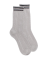 Socken für Damen aus merzerisierter baumwolle mit Lochmuster - Grau