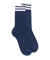 Socken für Damen aus merzerisierter baumwolle mit Lochmuster - Blau