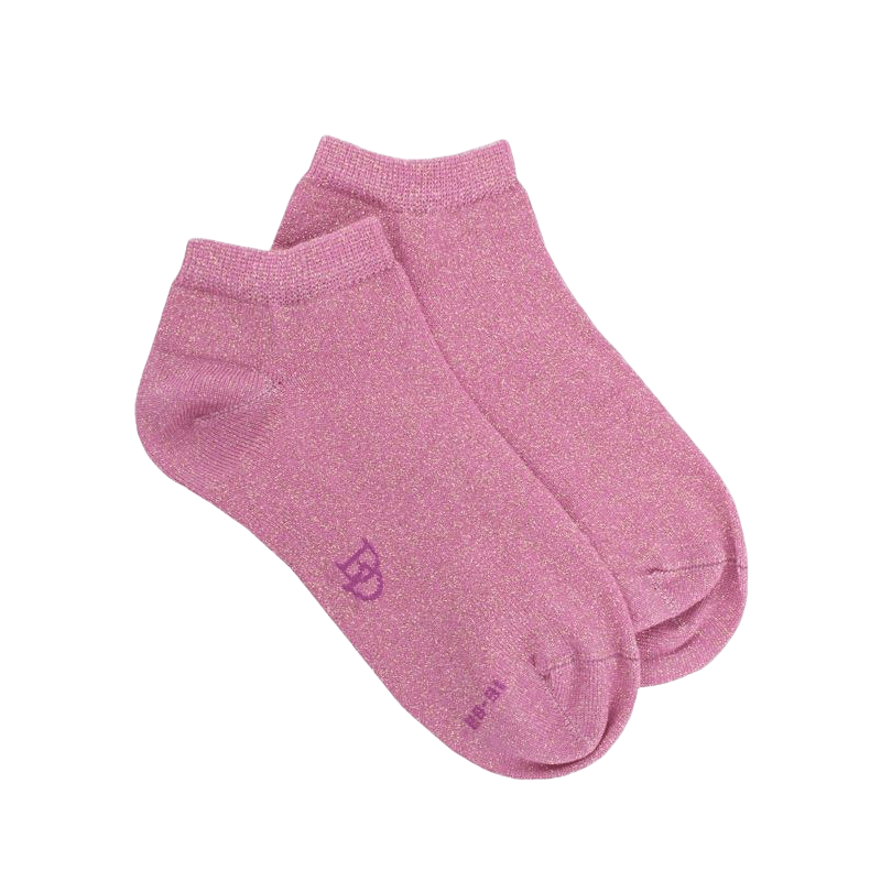 Mädchensocken mit glänzendem Lurex-Effekt - Rosa