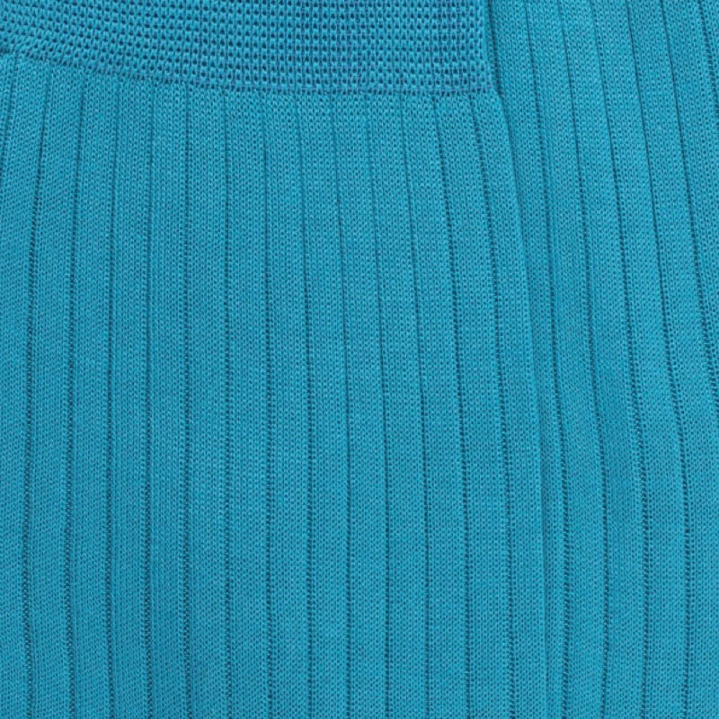 Luxus Socken aus merzerisierter Baumwolle - Eisblau