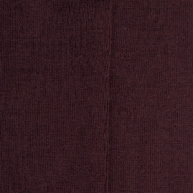 Gerippte Damensocken ohne elastischen Bund aus Wolle - Aubergine | Doré Doré