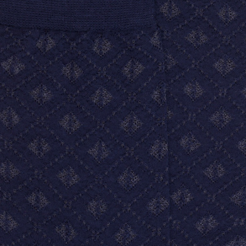 Wollsocken mit durchbrochenen Rauten -Blau