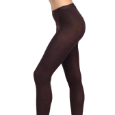 Damen Wollstrumpfhose einfarbig - Schokoladenbraun | Doré Doré