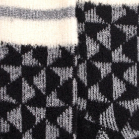 Kindersocken aus Fleece mit geometrischem Muster - Schwarz | Doré Doré