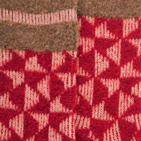 Kindersocken aus Fleece mit geometrischem Muster - Rot | Doré Doré