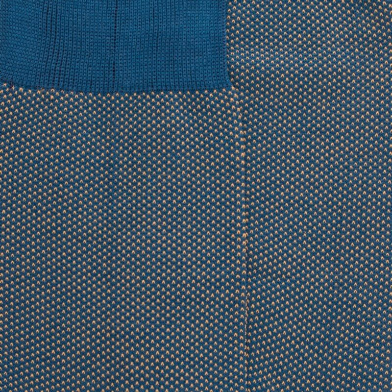 Herren Socken aus verstärkter Baumwolle, mit Caviarmuster - Blau | Doré Doré