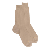 Herrensocken aus 100% Baumwolle Lisle - Beige | Doré Doré