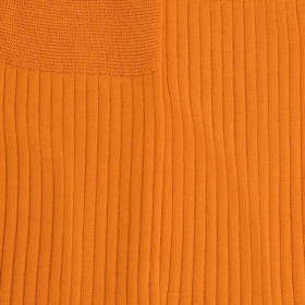 Herren Socken aus gerippter Baumwolle Lisle - Orange | Doré Doré