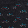 Herren Socken aus Baumwolle mit Fahrrad Muster - Dunkelgrau | Doré Doré