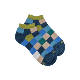 Kinder Socken aus Baumwolle mit Karomuster - Croisette | Doré Doré