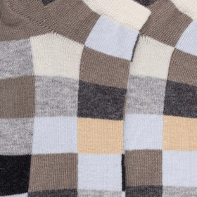 Kinder Socken aus Baumwolle mit Karomuster - Grau | Doré Doré