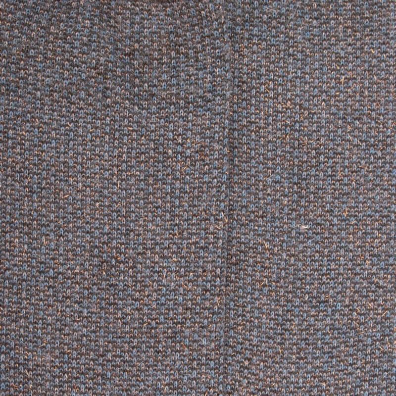 Damensocken aus Wolle und Angora ohne elastischen Bund Glanzeffekt - Hellbraun & blau | Doré Doré