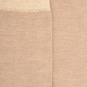 Damensocken aus Wolle mit Mini-Streifen Glanzeffekt - Sahara Beige | Doré Doré