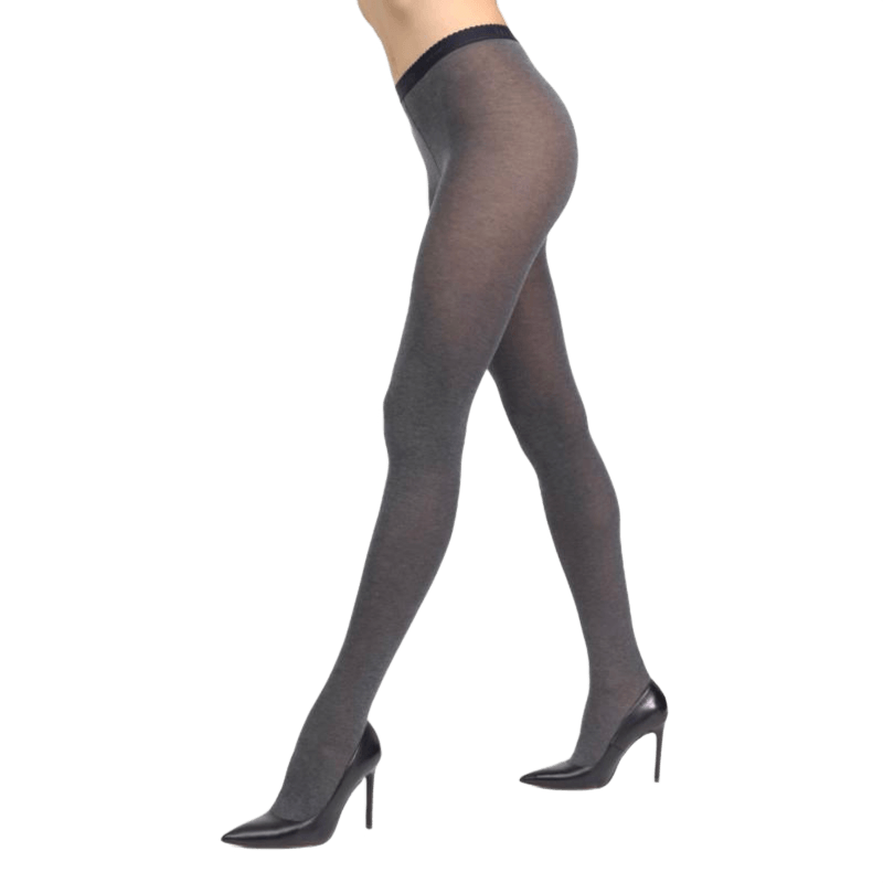 Strumpfhose für Frauen aus Baumwolle - Oxford Grey | Doré Doré