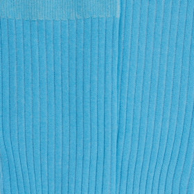 Damen Socken gerippte Baumwolle lisle - Weiß & Himmelblau | Doré Doré