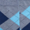 Herren Socken aus Baumwolle mit Intarsien-Muster - Eisblau | Doré Doré