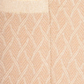 Damensocken aus Baumwolle und Wolle mit verschlungenem Muster Glanzeffekt - Beige | Doré Doré