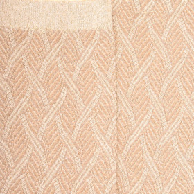 Damensocken aus Baumwolle und Wolle mit verschlungenem Muster Glanzeffekt - Beige | Doré Doré
