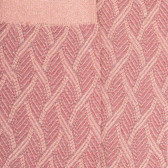 Damensocken aus Baumwolle und Wolle mit verschlungenem Muster Glanzeffekt - Rosa | Doré Doré