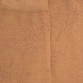 Damensocken aus Wolle mit Transparenz - Camel | Doré Doré