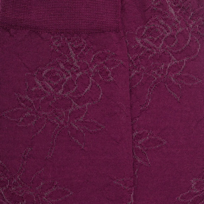 Damensocken aus Wolle mit Transparenz - Rot | Doré Doré