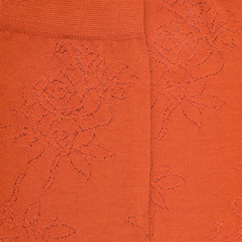 Damensocken aus Wolle mit Transparenz - Orange | Doré Doré
