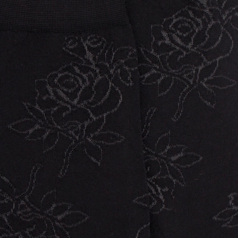 Damensocken aus Wolle mit Transparenz - Schwarz | Doré Doré