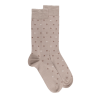 Socken für herren aus merzerisierter baumwolle mit kleinem D-Muster in zwei Farben - Grau