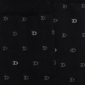 Socken für herren aus merzerisierter baumwolle mit kleinem D-Muster in zwei Farben - Schwarz | Doré Doré