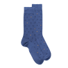 Socken für herren aus merzerisierter baumwolle mit kleinem D-Muster in zwei Farben - Blau | Doré Doré