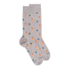 Judo gemusterte Lisle Socken für Herren - Grau
