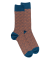 Socken für herren aus gewebtem merzerisierter baumwolle mit quadratischem Muster - Blau