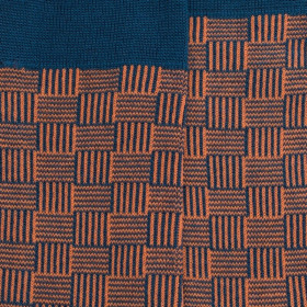 Socken für herren aus gewebtem merzerisierter baumwolle mit quadratischem Muster - Blau | Doré Doré