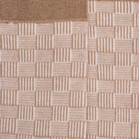 Socken für herren aus gewebtem merzerisierter baumwolle mit quadratischem Muster - Braun | Doré Doré