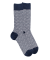 Socken für herren aus gewebtem merzerisierter baumwolle mit quadratischem Muster - Blau