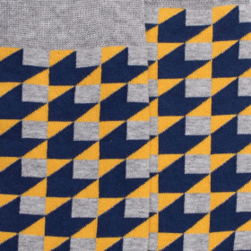 Socken für herren aus ägyptischer Baumwolle mit geometrischem Muster - Grau | Doré Doré