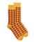 Socken für herren aus ägyptischer Baumwolle mit geometrischem Muster - Senf