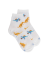 Kurze Socken für Kinder aus merzerisierter baumwolle mit Dinosaurier-Motiven - Weiß