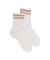Socken für Kinder mit Lochmuster aus merzerisierter baumwolle - Creme