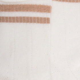 Socken für Kinder mit Lochmuster aus merzerisierter baumwolle - Creme | Doré Doré