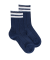 Socken für Kinder mit Lochmuster aus merzerisierter baumwolle - Blau