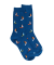 Socken für Kinder aus merzerisierter baumwolle mit Segelmuster - Blau