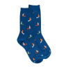 Socken für Kinder aus merzerisierter baumwolle mit Segelmuster - Blau