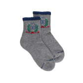 Sportliche kurze Baumwoll'Frottee-Socken DD 1819 für Kinder - Grau | Doré Doré