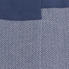 Socken für Herren aus ägyptischer Baumwolle mit verschlungenen Mustern - Blau | Doré Doré