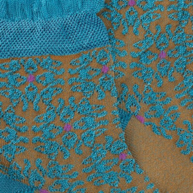 Kurze Socken für Damen aus Viskose mit Liberty-Muster - Blau | Doré Doré