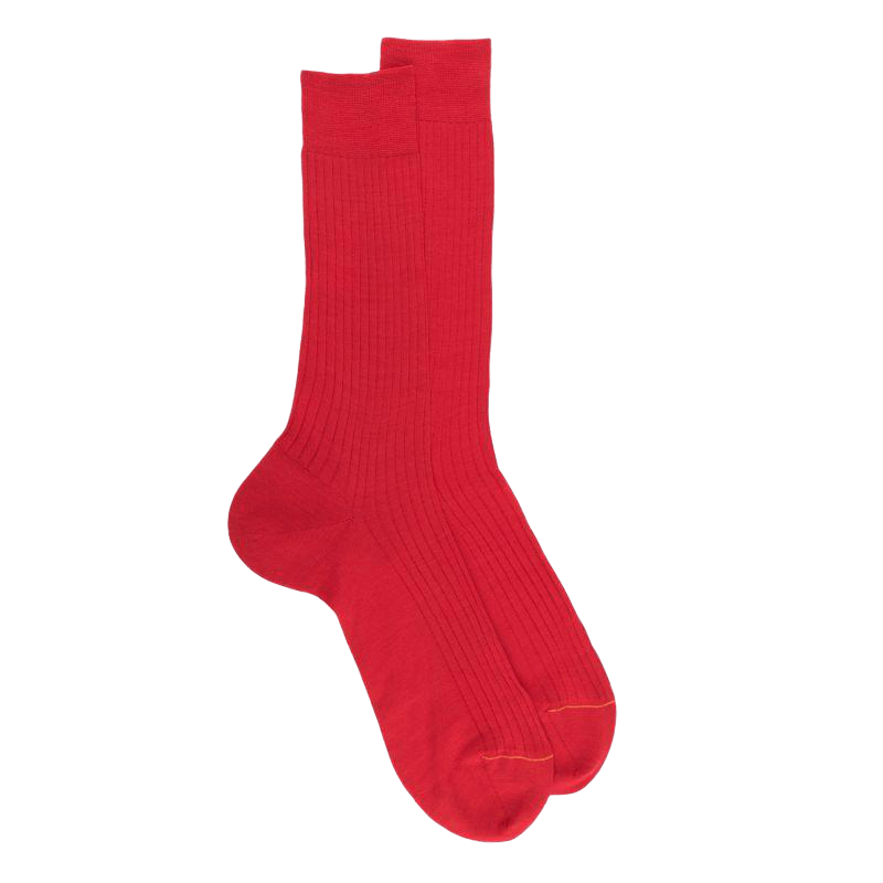 Luxus Socken aus Wolle - Rot