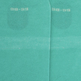 Chaussettes femme invisible en coton et bandes anti-glisse - Vert